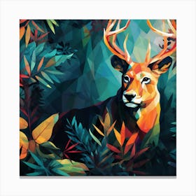 Deer In The Forest 4 Canvas Print