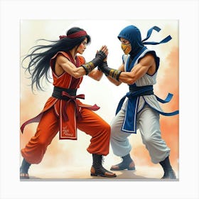 Mortal Kombat Ninja Fighter Concept Art (44) Canvas Print