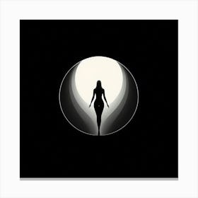 Silhouette Of A Woman 4 Canvas Print