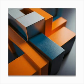 Abstract Geometric Cubes Canvas Print