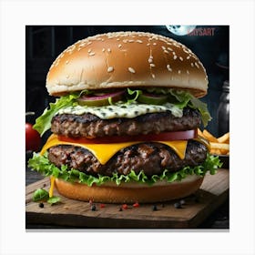 Monster Burger Canvas Print