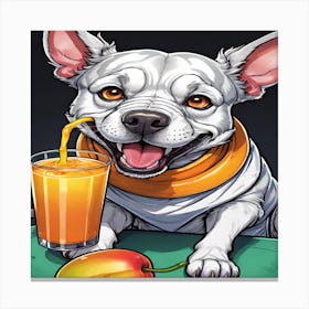 cute mangoo -food&drink art print Canvas Print