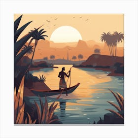 Egyptian Sunset 1 Canvas Print