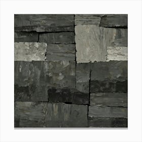 Black Slate Wall Canvas Print