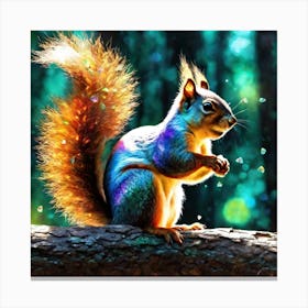 Squirrel In The Forest 32 Canvas Print