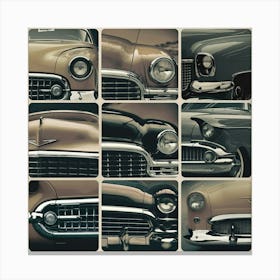 Vintage Car Collage Canvas Print