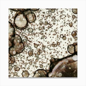 Alcohol Ink Drops Of Coffee Canvas Print