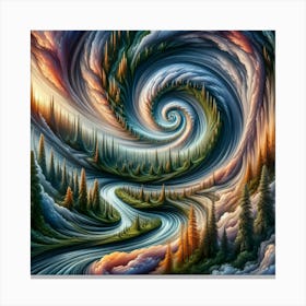 Spiral River Canvas Print