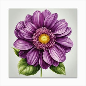 Purple Dahlia 23 Canvas Print