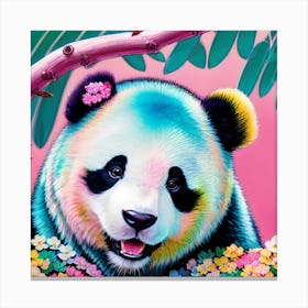 Panda Bear pastels Canvas Print