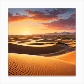 Sunset In The Dunes Canvas Print