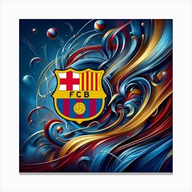 FC Barcelona Logo Wall Art 9 Canvas Print