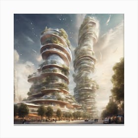 Futuristic Skyscraper Canvas Print