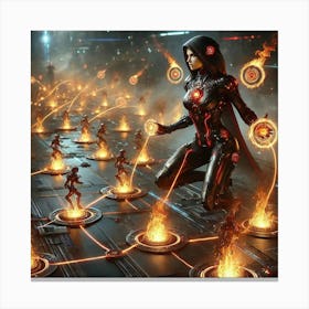 A Highly Detailed Science Fiction Illustration Of Infernal Web 1 Canvas Print