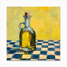 Olive Oil Pastel Checkerboard Background 1 Canvas Print