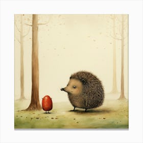 Hedgehog And Egg Canvas Print