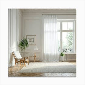 Room With White Walls 1 Canvas Print