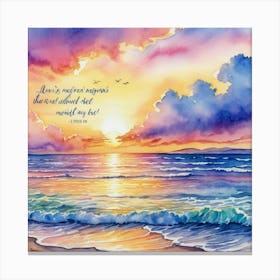 Sunset On The Beach 5 Canvas Print