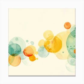 Watercolor Bubbles 1 Canvas Print