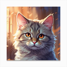 Portrait Of A Cat Canvas Print