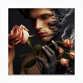 Smoke And Roses Canvas Print