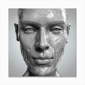 Abstract Human Face Canvas Print