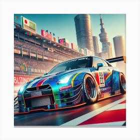 Japanese style race car Canvas Print