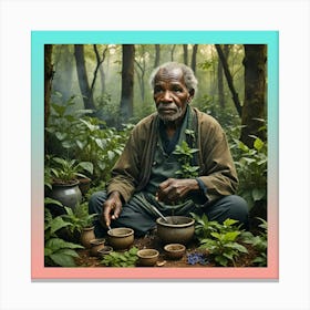 Old Man In The Forest Canvas Print