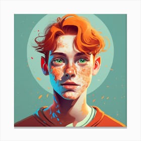 Boy With Freckles Canvas Print