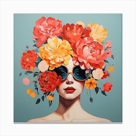 floral woman 5 Canvas Print