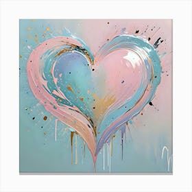 Heart Splatter Canvas Print