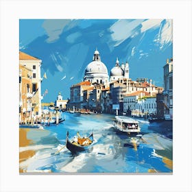 A Venice With Grand Canal Expressive Strokes Ill 1720475032 1 Canvas Print