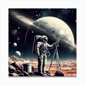 Astronaut In Space 1 Canvas Print