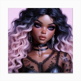 Sexy Black Doll 1 Canvas Print