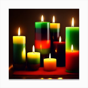Candles On A Table 1 Canvas Print