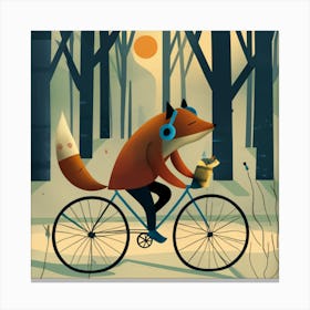 Fox In The Woods Canvas Print