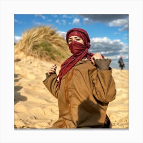 Woman In A Scarf Canvas Print