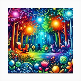 Super Kids Creativity:Psychedelic Forest Canvas Print
