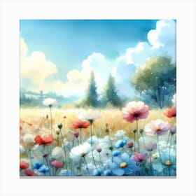 Field Of Flowers Canvas Print