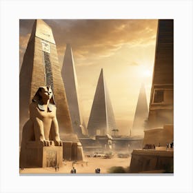 Egyptian City 2 Canvas Print
