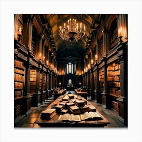 Library Of London Canvas Print