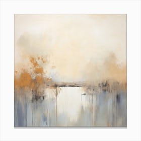 Sunrise In The Lake Muted Landscape 1 Canvas Print