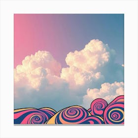 Psychedelic Clouds Canvas Print