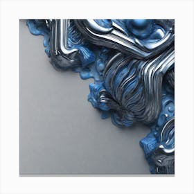 Abstract Blue Abstract Canvas Print