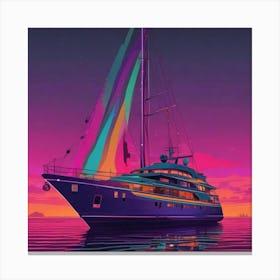 Sunset Sailboat 14 Canvas Print