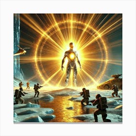 A Futuristic Sci Fi Depiction Of Solar Commandos Solar Flare Cloak Canvas Print