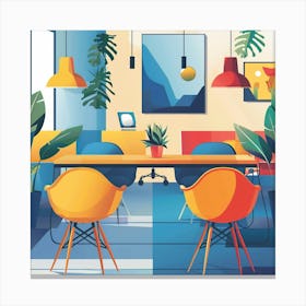 Office Interior Canvas Print