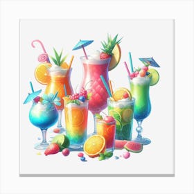 Tropical Drinks 2 Canvas Print