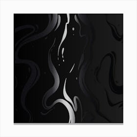 Black And White Abstract Painting Canvas Print