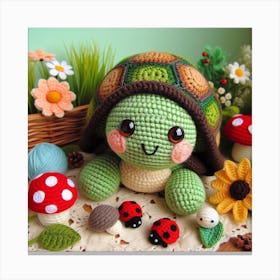 Amigurumi, turtle Canvas Print